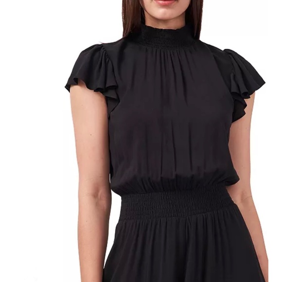 MSK Smocked-Trim Wide-Leg Jumpsuit - Picture 3 of 11